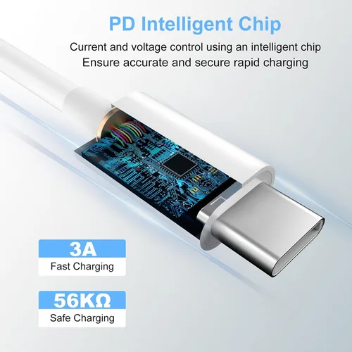 Miniatura 2 de Paquete de 2 cables de carga USB C a USB C de 3 pies y 60 W, cable de carga rápida tipo C a tipo C, para iPhone 16 E/17/Air/15/Pro/Plus/Pro Max