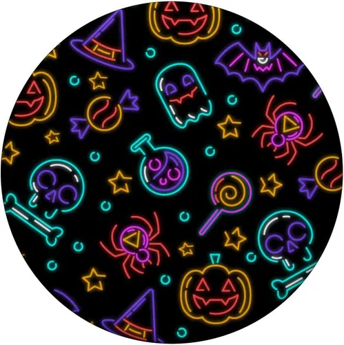 Miniatura 3 de Halloween patrón fantasma, murciélago, araña, caramelo, calavera y calabaza PopSockets agarre y soporte para teléfonos y tabletas