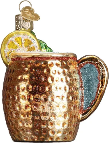 Miniatura 13 de Old World Christmas Margarita - Adorno de vidrio soplado para árbol de Navidad, decoración navideña artesanal, colección de bebidas para adultos