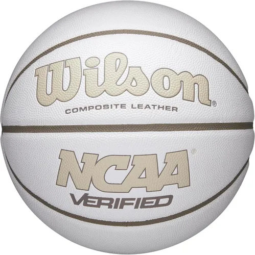 Wilson Pelota de baloncesto verificada para interior/exterior blanco/bronceado