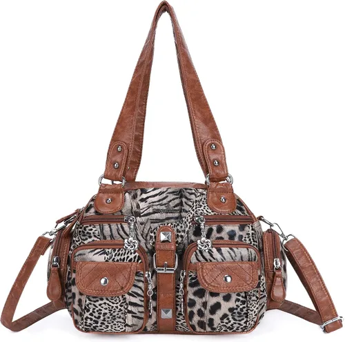 Angel Kiss Hobo - Bolsos cruzados para mujer, bolso de hombro con múltiples bolsillos, bolsos tipo hobo suaves, correa extraíble, bolsos de cuero