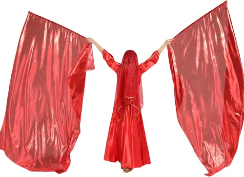 MUNAFIE Banderas de adoración para danza, alabanza, banderas de iglesia para adoración, Banderas de Danza, color rojo