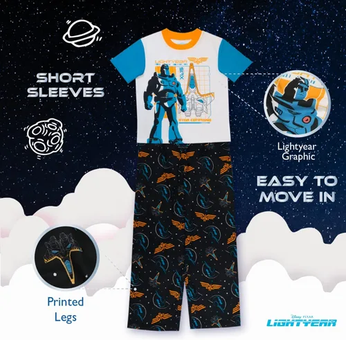 Miniatura 4 de Disney Boys Pixar Lightyear Toys Story 4 3-Piece Loose-Fit Pajamas Set