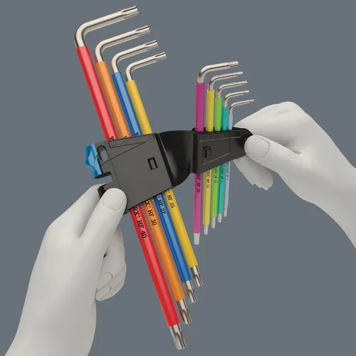 Miniatura 4 de WERA 05022689001 3967/9 TX SXL Multicolor HF Inoxidable 1 L Juego de llaves con función de sujeción, Inoxidable, 9 Piezas