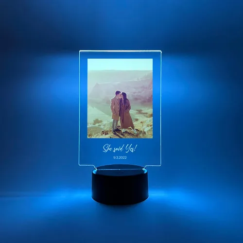 Miniatura 8 de MIRROR MANIA Foto personalizada con luz LED, soporte para decoración del hogar, regalo para ella, aniversario, boda, pareja, novia, novio, amigos