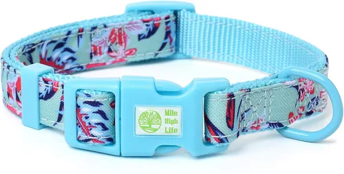 Miniatura 23 de Mile High Life Collares para perras hembras Lindo collar bandana Collares de tela de polialgodón suave para perros medianos Patrón de flores