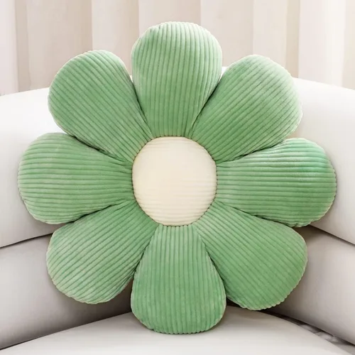 Almohada de flores, almohadas con forma de margaritas de 15.7 pulgadas, lindas almohadas de suelo de flores, cojín de asiento, almohadas de felpa