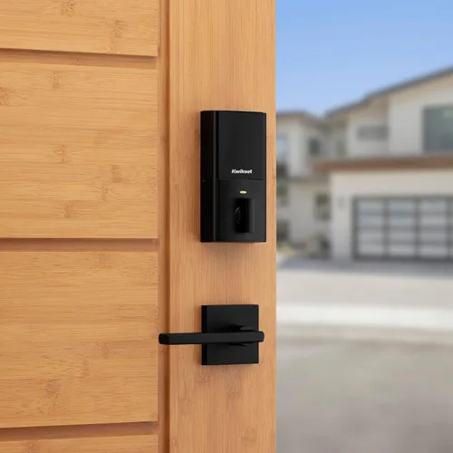 Miniatura 3 de Kwikset Halo - Cerradura de puerta inteligente con huella dactilar, con asa, cerrojo electrónico contemporáneo de entrada sin llave, no requiere