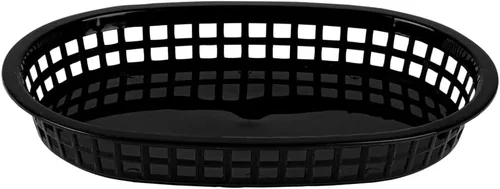 Miniatura 9 de Restaurantware Cestas de comida rápida de 10.5 x 7.3 x 1.5 pulgadas, 10 cestas ovaladas para delicatessen, aptas para microondas, lavavajillas