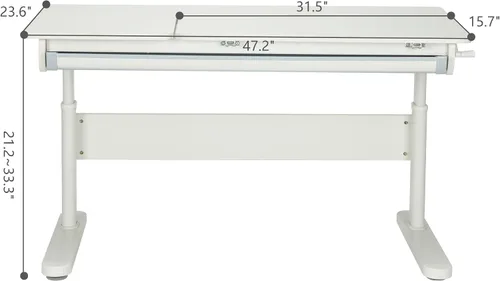 Miniatura 2 de FCD Escritorio y silla para niños, juego de escritorio y silla de estudio ergonómico, multifuncional, ajustable, mesa de dibujo y estación