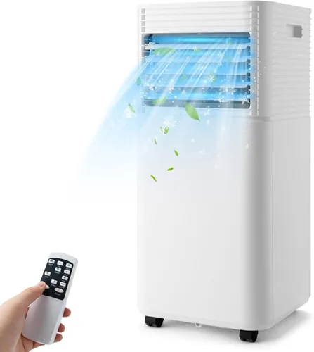 Miniatura 10 de PETSITE Aire acondicionado portátil, unidad de refrigeración de CA 3 en 1 deshumidificadora, función de ventilador y enfriador de aire, control