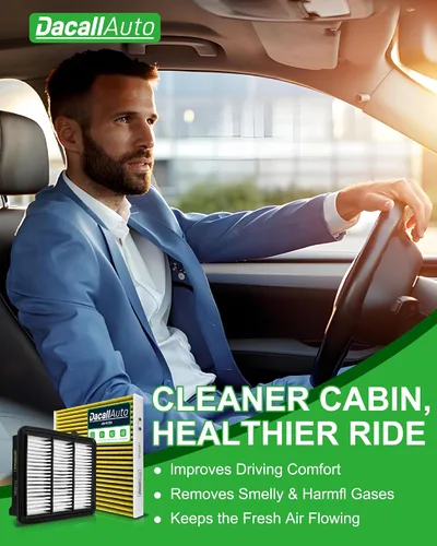 Miniatura 5 de Juego de filtros de aire de cabina y motor de carbón activado para Honda Accord 1.5L 4Cyl Gas (2018-2022) [solo gas de 1.5 litros], reemplaza