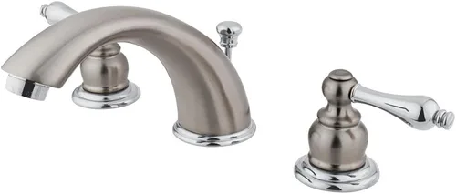 Miniatura 14 de Kingston Brass KB979AL - Grifo victoriano de baño extendido, centro ajustable de 8 pulgadas, níquel cepillado/latón pulido brushed nickel/polished