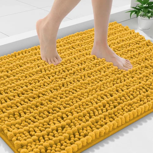 Miniatura 342 de Smiry Alfombras de Baño 24x16 pulgadas, Alfombras de Baño de Chenilla Extra Suaves y Absorbentes, Respaldo de Goma Antideslizante, Lavable a Máquina