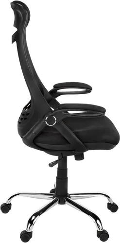 Miniatura 6 de Monarch Specialties 7268, altura ajustable, giratoria, ergonómica, reposabrazos, escritorio para computadora, trabajo, metal, negro, contemporáneo