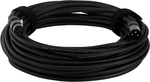 Miniatura 3 de MFL. Cable DMX flexible de 50 pies, 22 AWG, señal de 3 pines (compatible con XLR) macho a hembra, cable para iluminación de escenario, luces de DJ