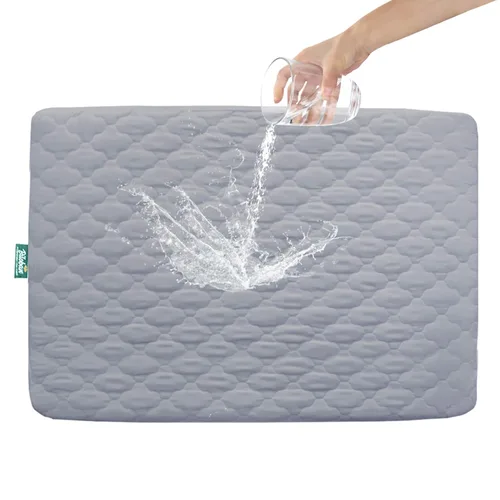Miniatura 24 de Juego de sábanas protectoras de colchón ajustables impermeables Pack and Play, compatible con Graco Pack n Play & Dream On Me & Pamo Babe, para Nube