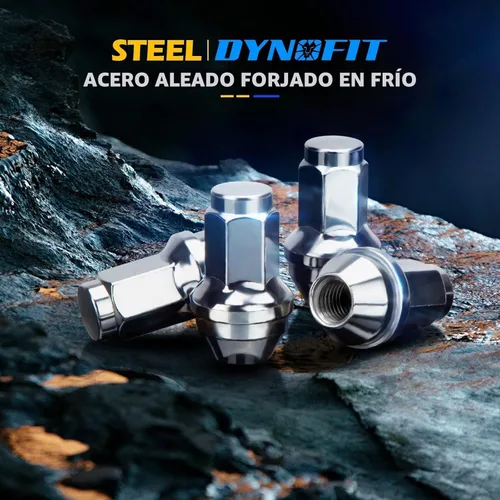 Miniatura 3 de Dynofit Tuercas de llanta OEM de 14 x 2 para F150 2000-2014, tuercas sintonizadoras de acero de fábrica de una sola pieza compatibles con Ford