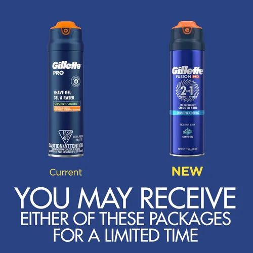 Miniatura 2 de Gillette PRO Gel de afeitado para hombres refresca para calmar la piel e hidrata el cabello facial, 7 onzas, gel de afeitado sensible ProGlide 2 en 1