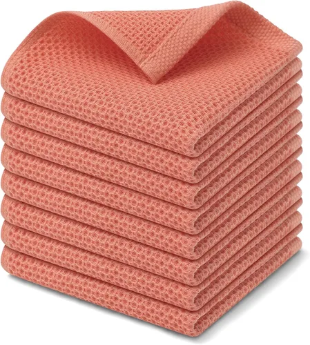 Miniatura 131 de Kitinjoy - Paños de cocina de 100 % algodón, tela de tejido gofrado, paño de limpieza ultrasuave, absorbente y de secado rápido. Gris Oscuro