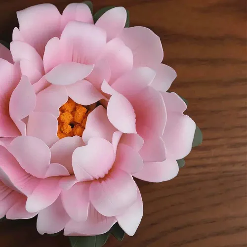 Miniatura 3 de Flores artificiales, flores artificiales de cerámica pura hecha a mano para decoración del hogar, arreglos florales artificiales de peonía