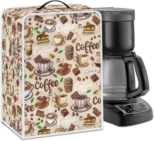 Miniatura 20 de DISNIMO Cubierta antipolvo para cafetera de mariposa azul, fundas para máquina de hacer café de cocina con mango superior, cubierta