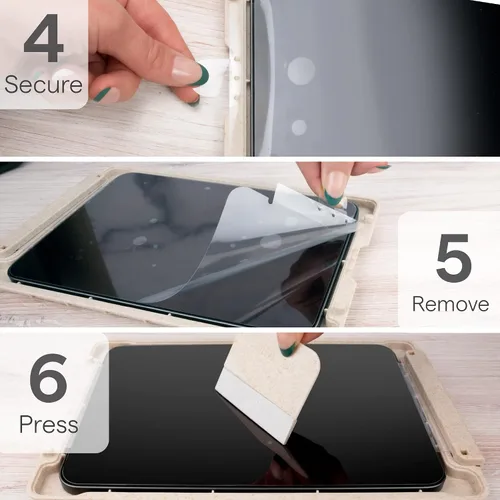 Miniatura 4 de ZUGU CASE Protector de pantalla para iPad Mini 6 y 7, A17 Pro (A2567, A2568, A2569), película de vidrio templado resistente a arañazos, protector