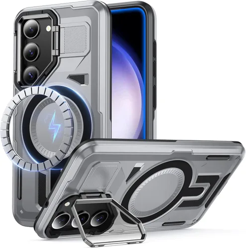 Miniatura 28 de para Samsung Galaxy S22 Ultra/S23 Ultra con MagSafe [Cubierta de cámara incorporada y soporte] [Protección de grado militar a prueba de golpes]