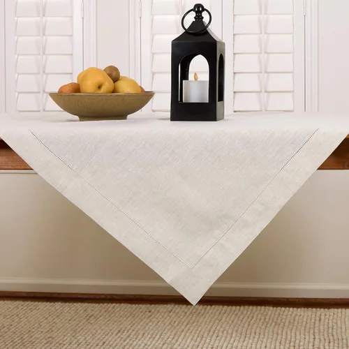 Miniatura 89 de Solino Home Mantel de lino azul polvoriento, 60 x 120 pulgadas, mantel de lino 100% puro con vainica para mesas rectangulares, dobladillo clásico