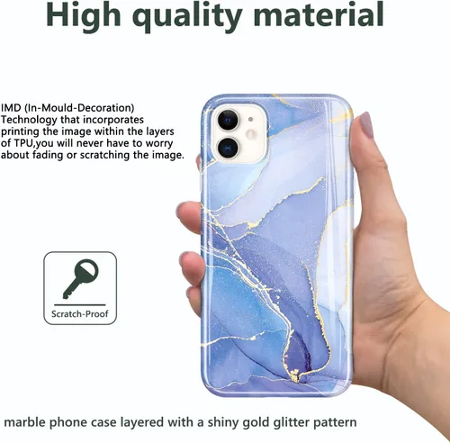 Miniatura 2 de Funda para iPhone 11 con purpurina dorada, delgada, a prueba de golpes, flexible, funda de TPU de silicona suave para iPhone 11 de 6.1 pulgadas
