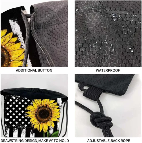 Miniatura 4 de Mochila con cordón a granel para gimnasio, yoga, deportes al aire libre