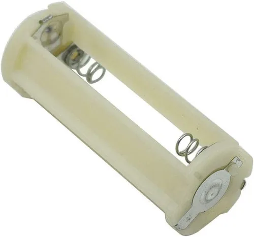 Miniatura 4 de Hxchen 5 unids cilíndrico batería titular de la batería caso de almacenamiento para 3 x 1.5 V AAA baterías linterna antorcha blanco