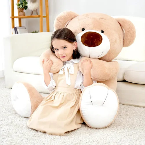 Miniatura 3 de Oso de peluche gigante, juguete de peluche grande, oso de peluche marrón clásico, regalo de cumpleaños de San Valentín para novia, niños y adultos
