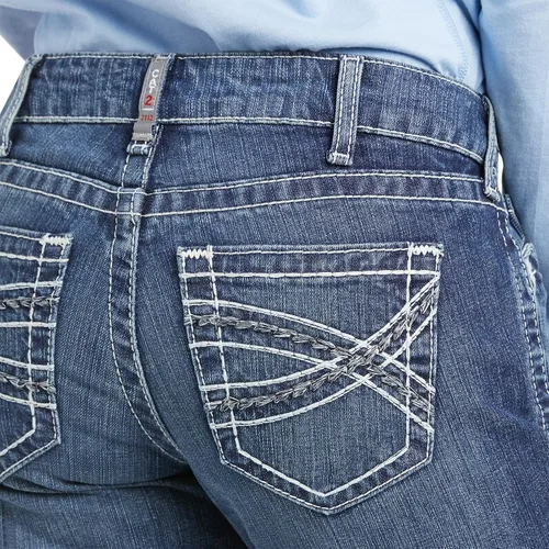Miniatura 4 de Ariat FR DuraStretch Jeans entretejidos con corte de bota, jeans cómodos para mujer, Oceanside