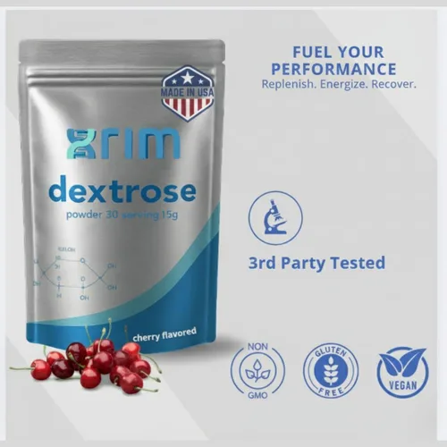 Miniatura 3 de XRIM Labs Dextrosa en polvo, sabor a cereza natural, energía rápida, apoyo de recuperación y energía, bolsa a granel de 15.87 oz