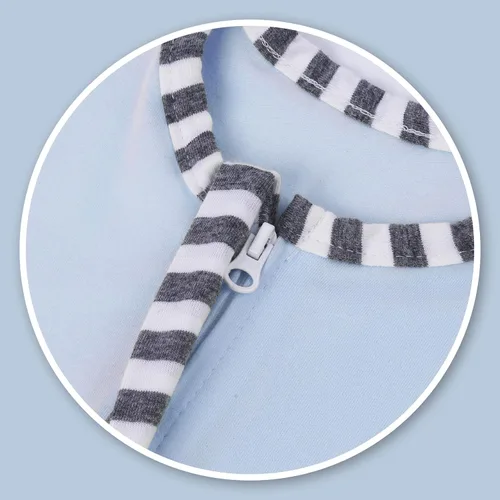 Miniatura 2 de Saco de manta de bebé con diseño sin brazos, transición a brazos sin brazos, para niñas y niños recién nacidos, mediano de 3 a 6 meses, color azul