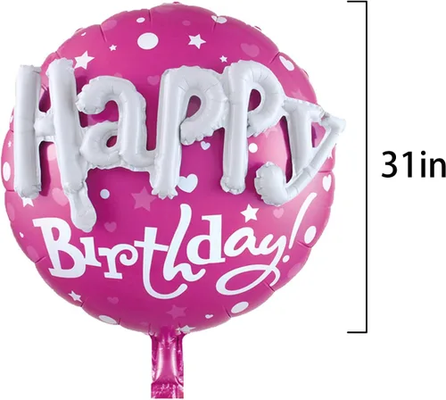 Miniatura 2 de 4 globos grandes de papel de aluminio redondos de 31 pulgadas para niñas y mujeres Azul