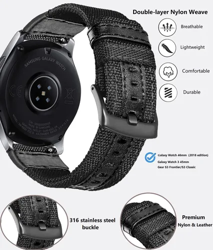 Miniatura 3 de Olytop Correa de repuesto deportiva de nailon resistente militar para Samsung Galaxy Watch Ultra de 1.850 in (2024/2025), para hombres y mujeres