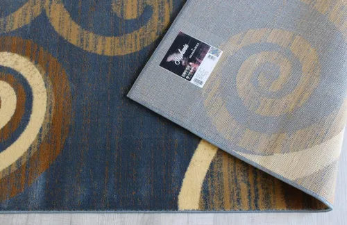 Miniatura 8 de Masada Rugs, Stephanie Collection - Alfombra de área moderna y contemporánea, 1100, azul, beige, marrón (5 pies 3 pulgadas x 7 pies 3 pulgadas)