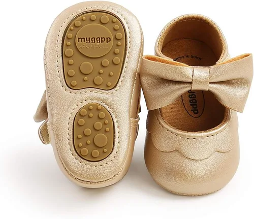 Zapatos de bebé de primera calidad para niña, zapatos planos para caminar, suela suave, zapatos de princesa Mary Jane, zapatos de vestir de boda,
