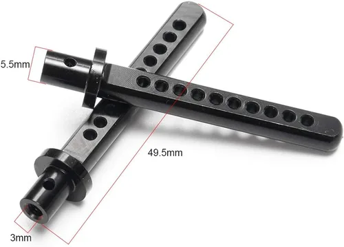 Miniatura 2 de 4 soportes de poste de cuerpo de aluminio para 1/10 RC Crawler Axial SCX10 (negro)