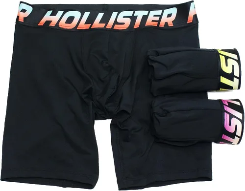 Hollister Traje de baño Epic Flex Sport de longitud más larga para hombre (entrepierna de 7 pulgadas), paquete de 3 o 5 unidades