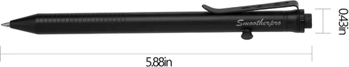 Miniatura 2 de SMOOTHERPRO - Bolígrafo de acción de perno, bolígrafo de bola de acero inoxidable compatible con recarga de Pilot G2, bolígrafo EDC para escritura