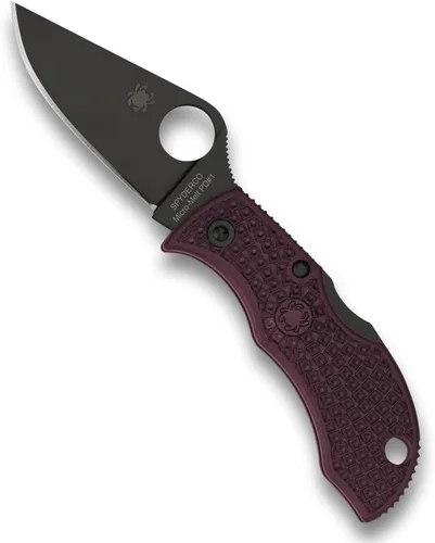 Miniatura 12 de Spyderco Manbug Leaf Cuchillo plegable de bolsillo con hoja de acero VG-10 de 1.9" y mango FRN - Cuchillo EDC para hombres y mujeres, perfecto