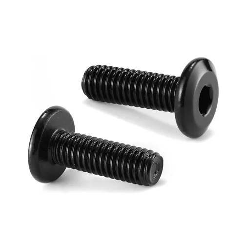 Miniatura 34 de M6 x 60mm 10 piezas de tornillos de cabeza plana con casquillo hexagonal, acero inoxidable 304 18-8, rosca completa, óxido negro de SG TZH