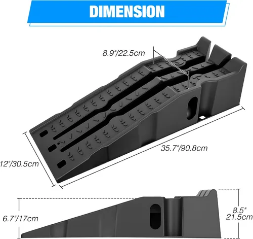Miniatura 2 de Nilight Rampas para automóvil, rampa de elevación portátil de 6.7 pulgadas, rampa de servicio de vehículos resistentes para el mantenimiento