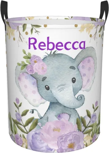 Miniatura 16 de Cesta de lavandería personalizada con nombre, plegable, impermeable, con asas, para ropa de dormitorio, juguetes Opción 4