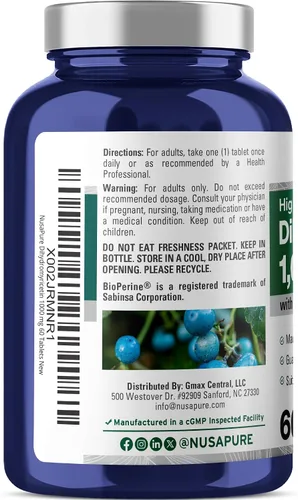Miniatura 3 de NusaPure Dihidromiricetina (DHM) 1,000 mg 60 tabletas vegetales (sin OMG y 100% vegetariano)