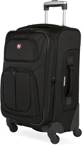 SwissGear - Equipaje suave expandible Sion con ruedas, Negro -