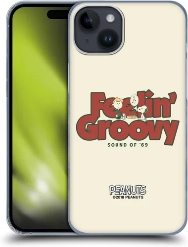 Miniatura 101 de Head Case Designs Funda rígida con licencia oficial de Peanuts Snoopy Woodstock Far Out Woodstock 50th compatible con Apple iPhone 15 Plus